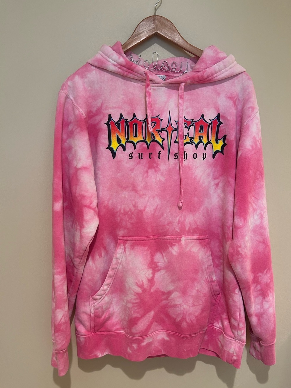 Nor Cal Surf Shop Pink Tie-Dye Hoodie Size M